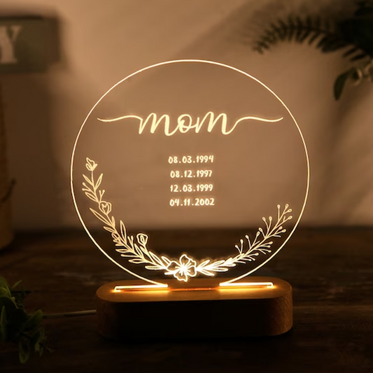 Personalized Night Light For Mom, Gift For Mom, Gift Idea For Mom, Gift For Mommy, Personalized Gift For Mom, Mother's Day Gift