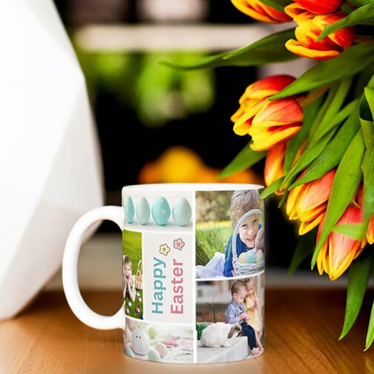 Personalized Easter Mug With Photo, Easter Coffee Mug, , Custom Easter Gift , Customized Easter's Day Mug , Custom Photo Family Mug