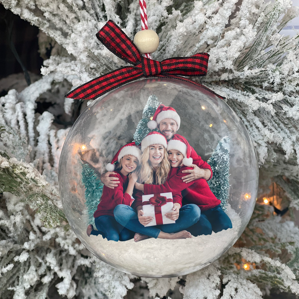 Custom Photo Christmas Ball Ornament, Personalized Christmas Gifts | Ball Family