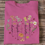 Custom Birth Month Birth Flower Tshirt, Mother's Day Gift