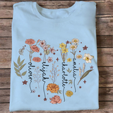 Custom Birth Month Birth Flower Tshirt, Mother's Day Gift