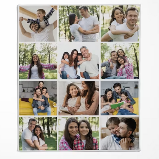 Personalized Photo Blanket, Family Blanket,  Mother's Day Gift, Gift For Family, Customizable Photo Blanket, Family & Friends Custom Gifts