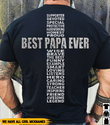 Personalized Best Dad Ever Shirt, Father's Day Gifts