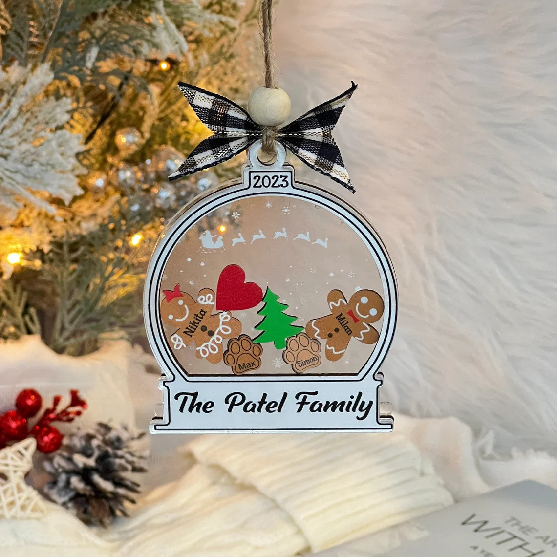 Personalized Gingerbread Ornament Christmas 2, Cookie Family Names | Gingerbread