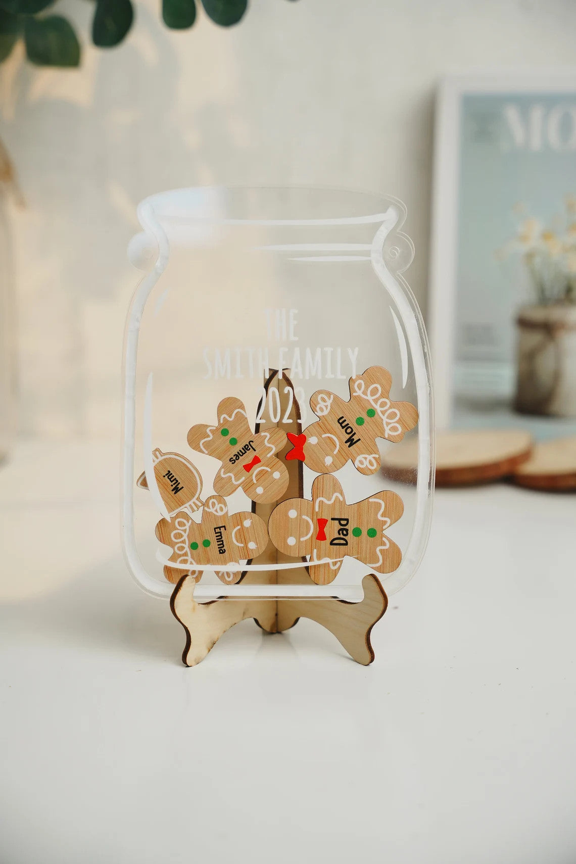 Personalized Gingerbread Ornament Christmas 5, Cookie Family Names,  | Gingerbread