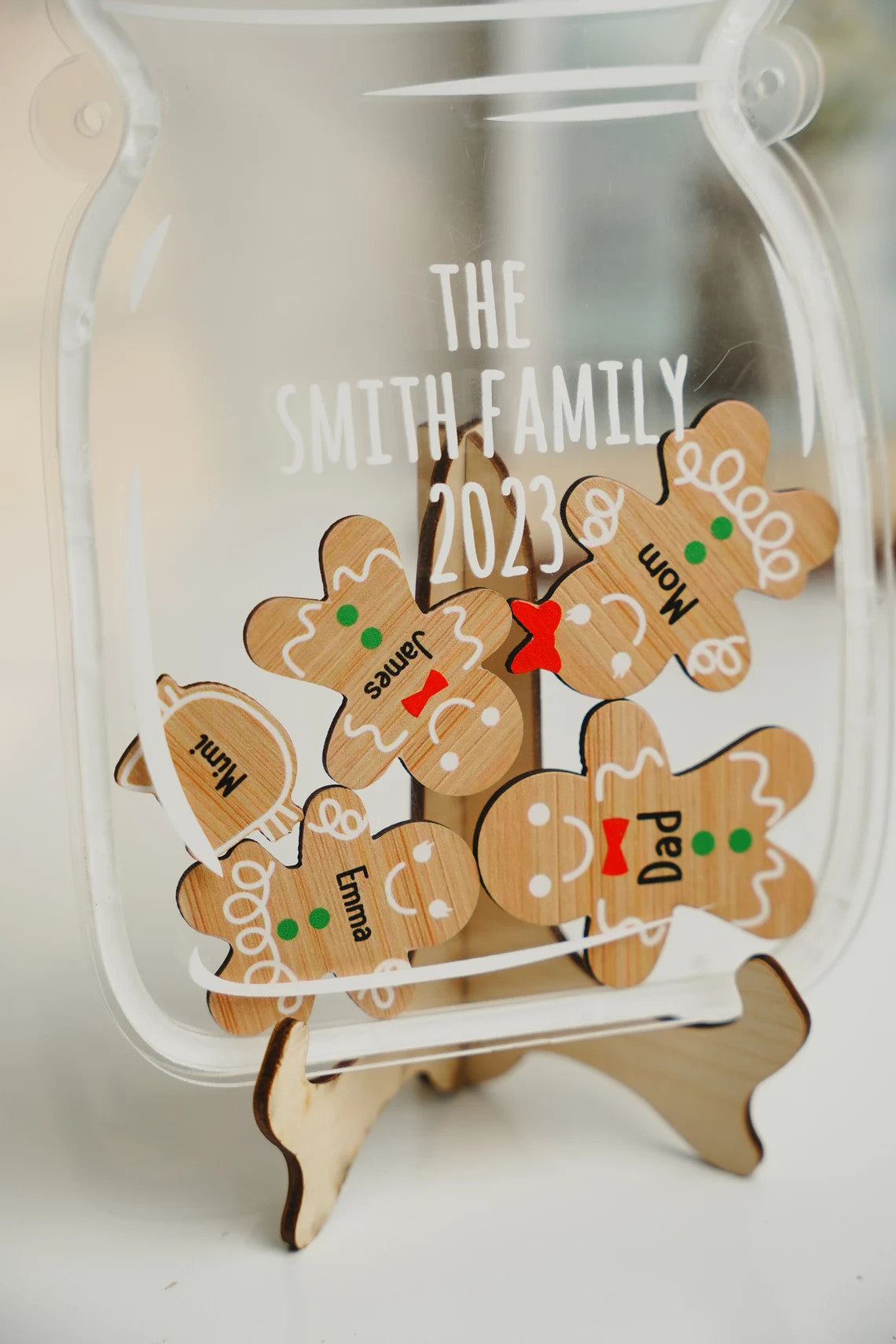 Personalized Gingerbread Ornament Christmas 5, Cookie Family Names,  | Gingerbread